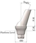 Snucone Abutment Angled Narrow